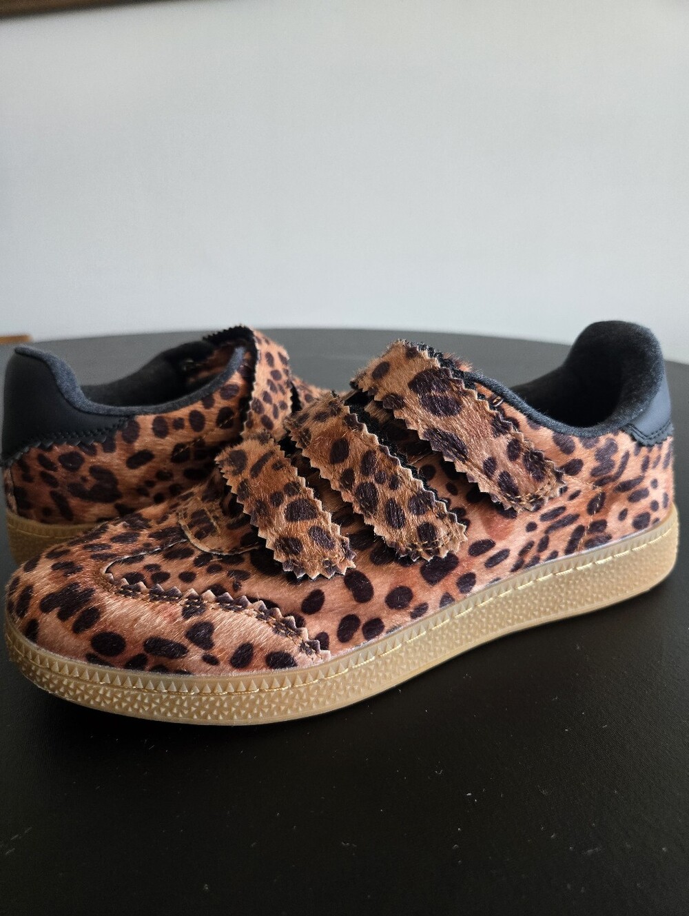 Camila Coelho Leopard Calf Hair Sneakers Women's Size 7